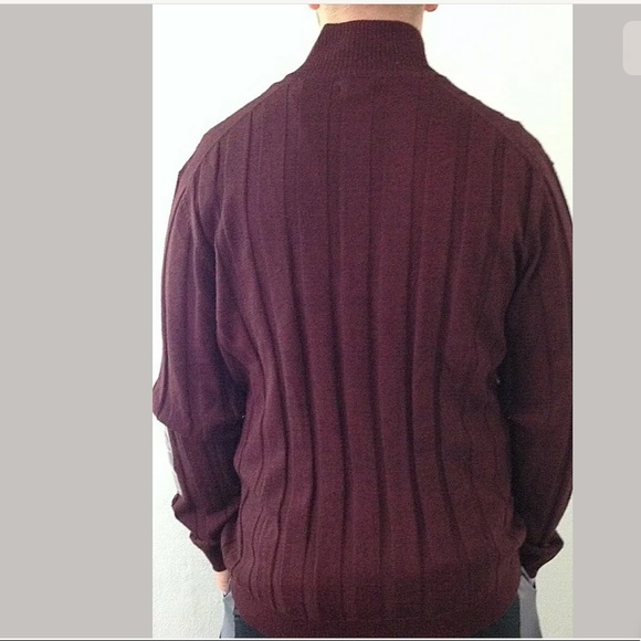 Alfani Burgundy Mock Turtleneck Sweater - Picture 2 of 6